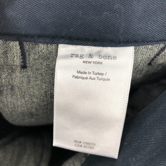 RAG & BONE Sofie Wide Leg Chino Pants Size 4 Salute Blue Cotton Relaxed Fit - Picture 12 of 13